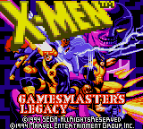 X-Men - Gamemaster's Legacy (USA, Europe) Title Screen